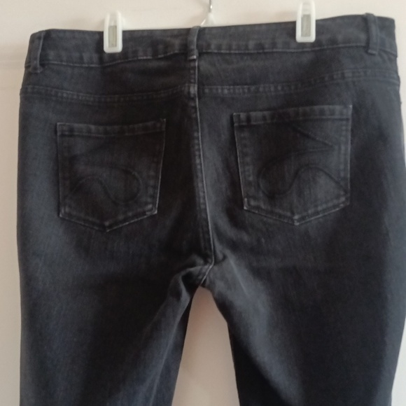 VTG Simply Vera Wang 5 pocket jeans 33/30 black with VS on back pockets boot cut - Picture 6 of 13